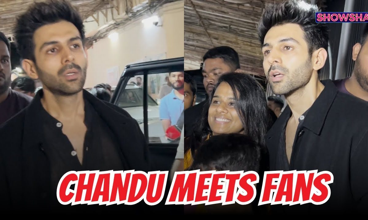 Kartik Aaryan Looks Dapper As He Meets His Fans For Chandu Champion Feedback | WATCH
