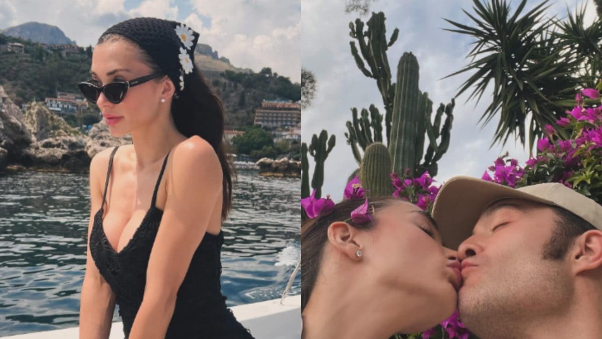 Amy Jackson Poses In Plunging Black Dress, Kisses Ed Westwick In Viral Photos; See Here