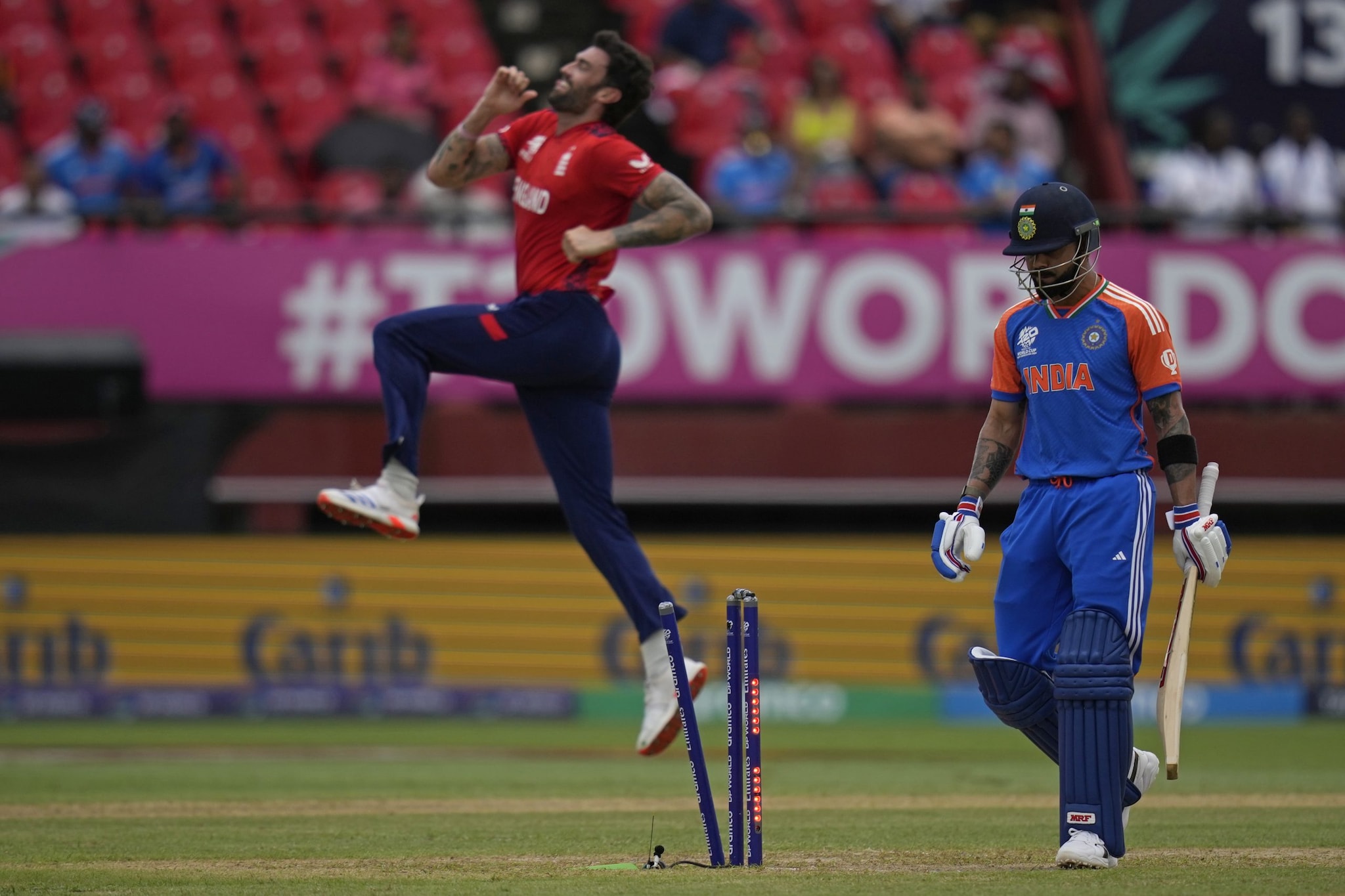 Virat and Pant still struggled with form as they were dismissed at just 9 and 4 runs respectively. (AP) Virat and Pant still struggled with form as they were dismissed at just 9 and 4 runs respectively. (AP)