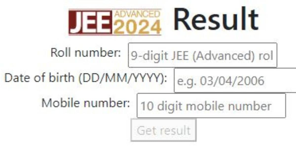 JEE Advanced Result 2024 LIVE: IIT JEE Adv Scorecards Released, Direct Link  at jeeadv.ac.in - News18