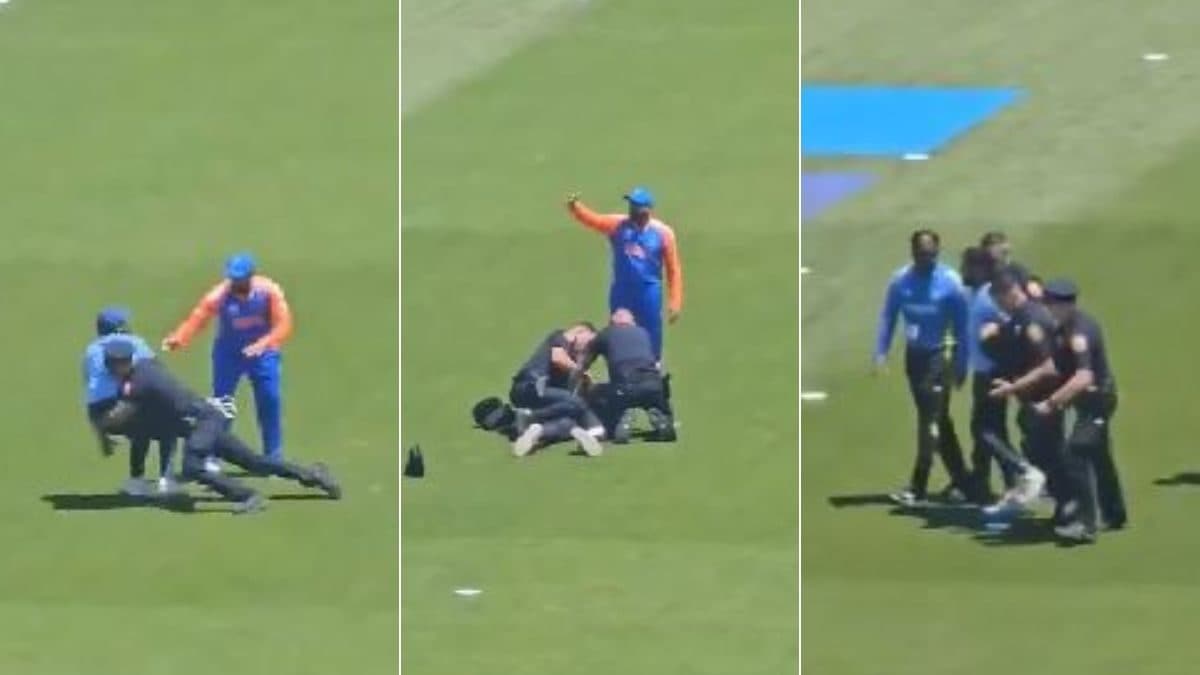 Rohit Sharma Seeks Help for Pitch Invader Who Gets Handcuffed by New York Police During IND vs BAN Warm-up: WATCH – News18