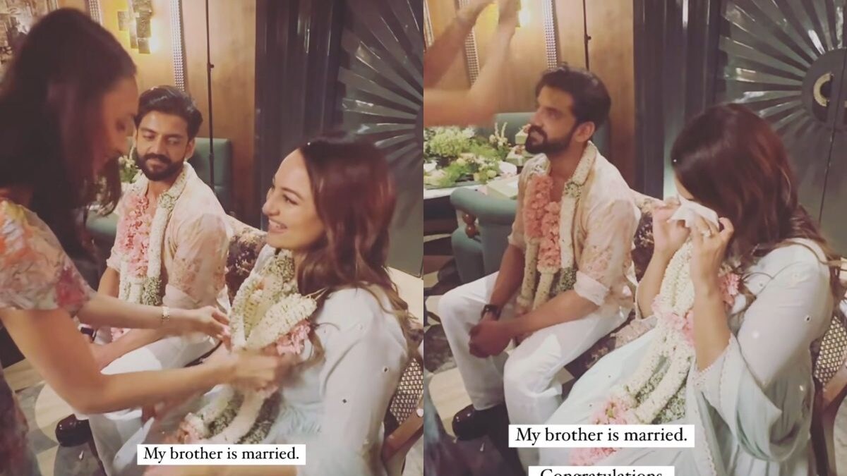 Sonakshi Sinha BREAKS Down As Zaheer Iqbal's 'Sister' Puts Garland on
