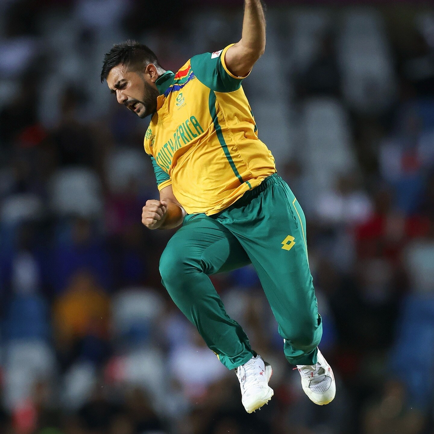 Spinner Tabraiz Shamsi also picked up three wickets in the later half of the first innings, dismantling the Afghans. He registered stellar figures of 3/6 (1.5). (Proteas Men) Spinner Tabraiz Shamsi also picked up three wickets in the later half of the first innings, dismantling the Afghans. He registered stellar figures of 3/6 (1.5). (Proteas Men)