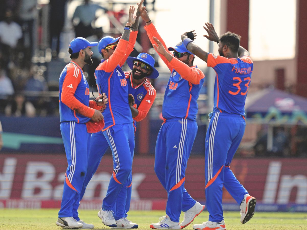 India made it to the final of the T20 World Cup 2024, after clinching a massive 68-run semi-final win against Jos Buttler's England at Providence Stadium, Guyana on Thursday. (AP) India made it to the final of the T20 World Cup 2024, after clinching a massive 68-run semi-final win against Jos Buttler's England at Providence Stadium, Guyana on Thursday. (AP)