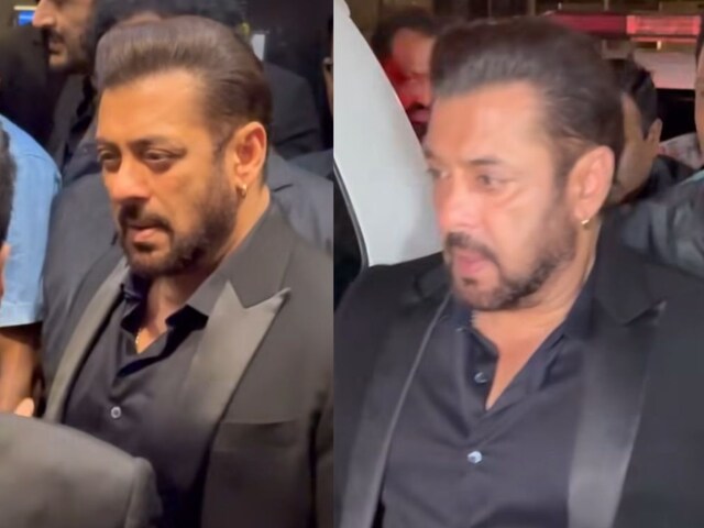 Dressed in a black tuxedo paired with a black shirt and pants, Salman Khan looked dapper. (Images: Instagram)