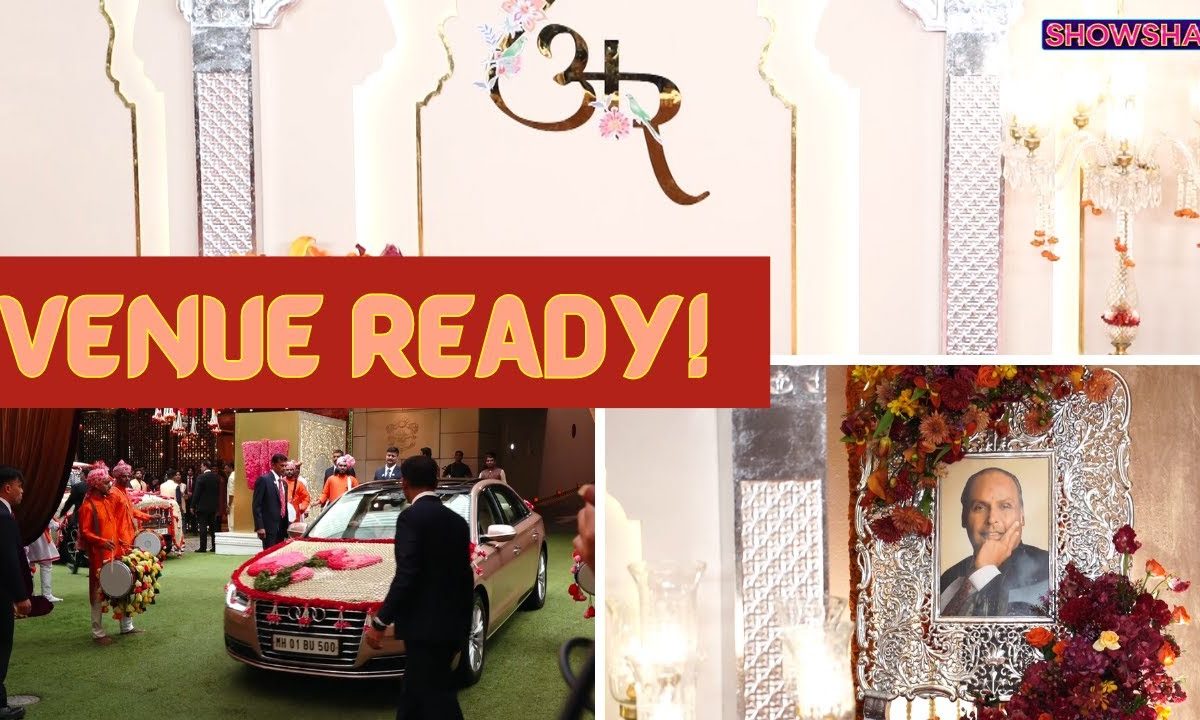 Inside Visuals From Anant And Radhika's Wedding Venue: Fancy Cars, Dhol & MORE I Ambani Wedding