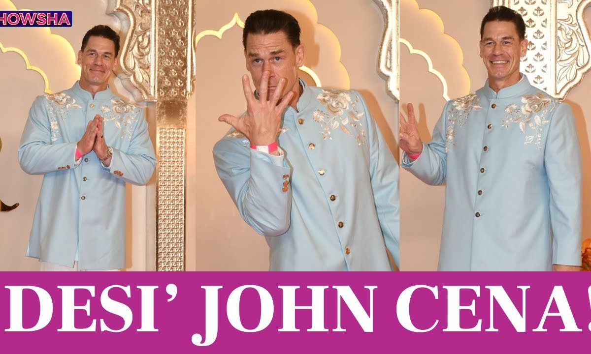 John Cena Wears A Blue Sherwani As He Attends Anant & Radhika's Nuptials | Ambani Wedding