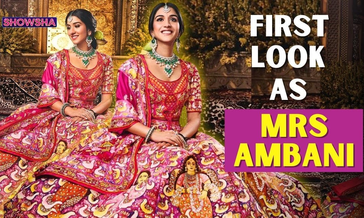 Radhika Merchant Dons Hand Painted Lehenga For Shubh Aashirwad Depicting Hers & Anant Ambani's Union