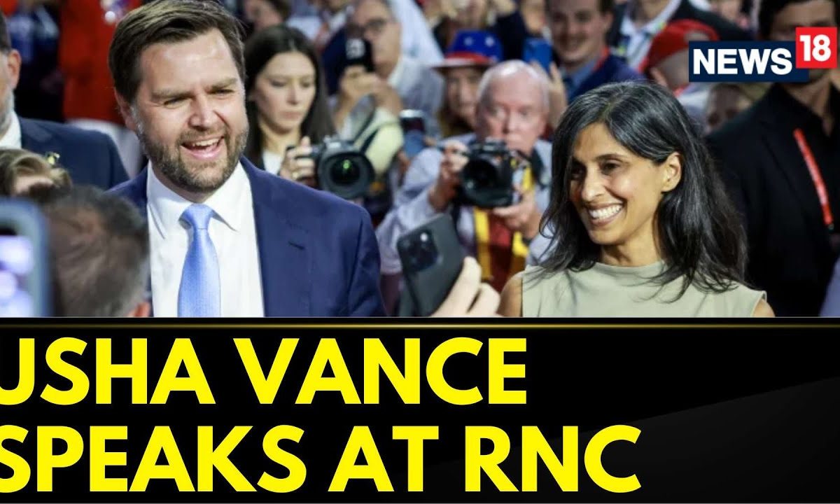 RNC 2024 | Usha Chilukuri Vance Introduces Husband JD Vance At RNC 2024 ...