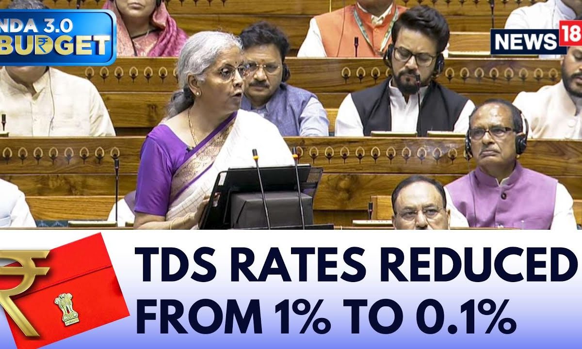 Budget 2024 News Today | TDS  Rate On E-commerce Operators Reduced From 1% To 0.1%": FM Sitharaman