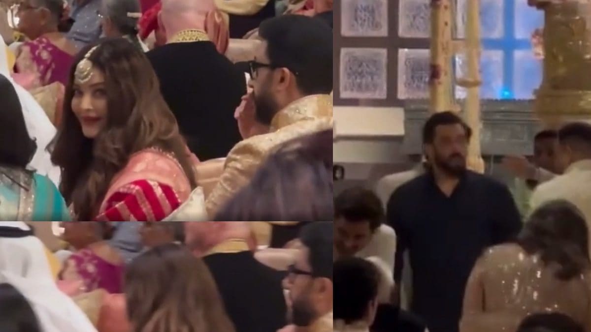 Aishwarya Sits With Abhishek After Separate Arrivals; Salman Mingles With Guests at Ambani Wedding | Watch – News18 Aishwarya Sits With Abhishek After Separate Arrivals; Salman Mingles With Guests at Ambani Wedding | Watch – News18