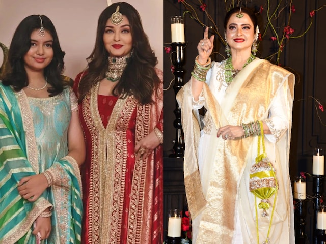 Aishwarya Rai shares a close bond with Rekha. 