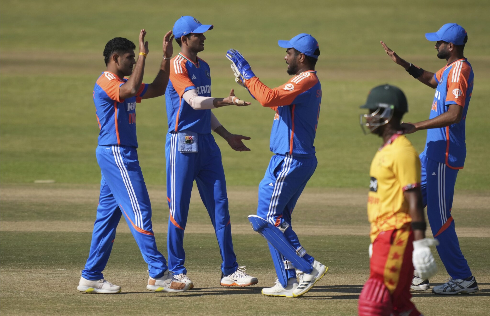 The young Indian team showcased stellar performance in the T20Is against Zimbabwe, with Gill, and Jaiswal wrapping up the series with a 10-wicket win in the 4th match on Saturday at Harare Stadium. (AP Photo) The young Indian team showcased stellar performance in the T20Is against Zimbabwe, with Gill, and Jaiswal wrapping up the series with a 10-wicket win in the 4th match on Saturday at Harare Stadium. (AP Photo)