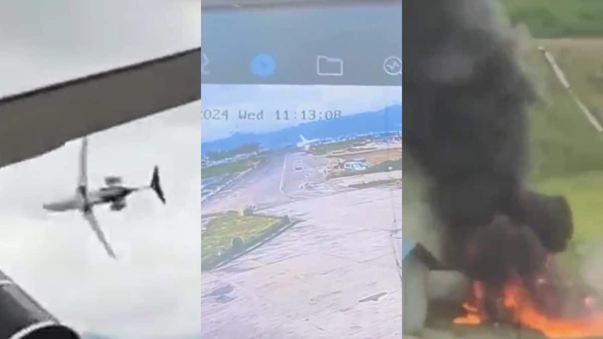 Nepal Plane Accident Videos Show The Exact Moment Saurya Airlines Flight Crashed And Burst Into Flames
