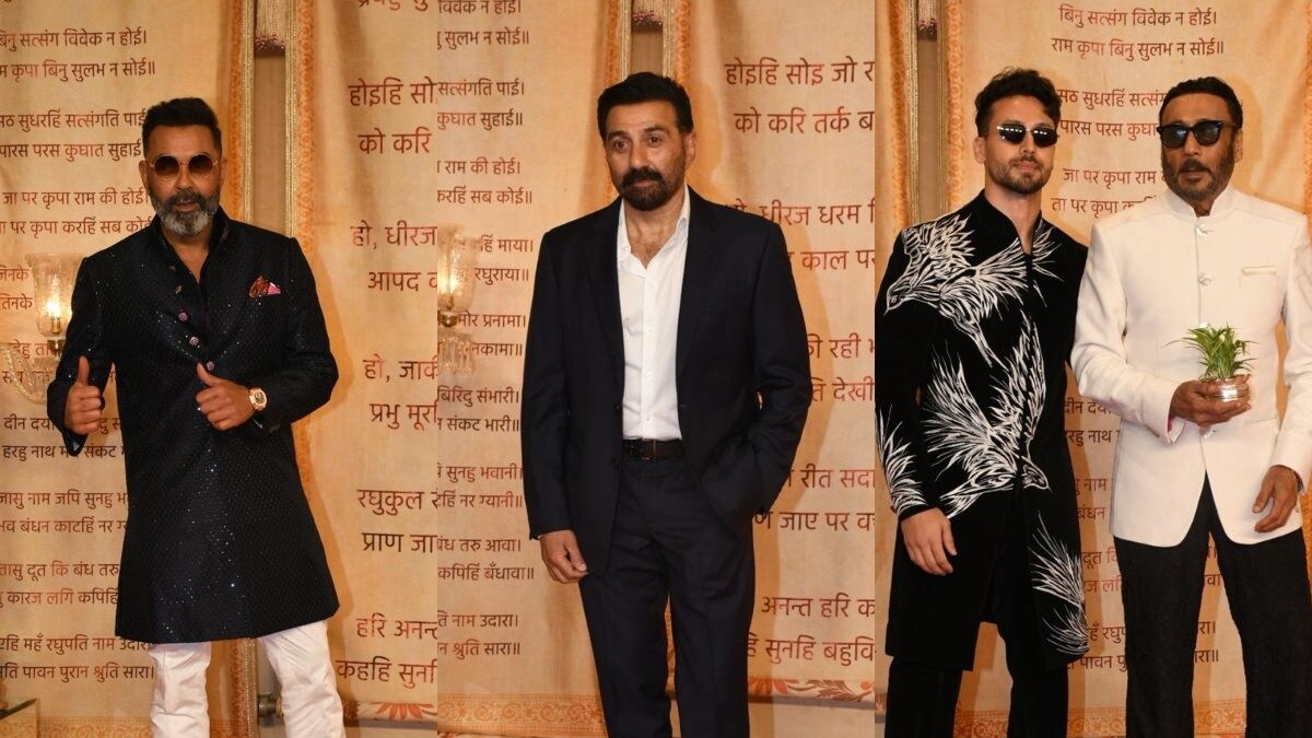 Sunny Deol, Bobby Deol, Jackie Shroff, Tiger Shroff Arrive at Anant-Radhika's Reception