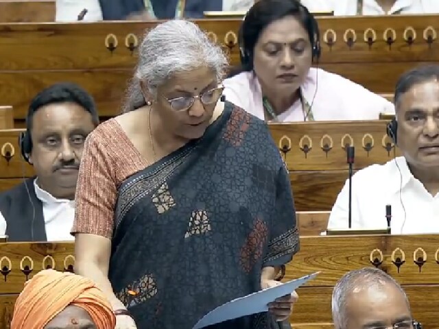 Finance Minister Nirmala Sitharaman while presenting the Economic Survey 2023-24 on July 22
