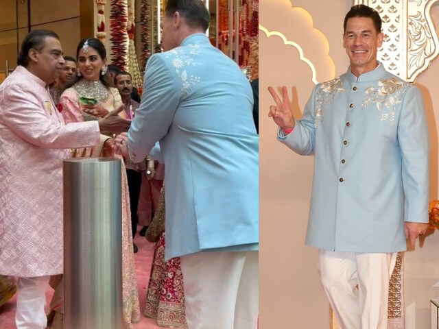 Mukesh Ambani Greets John Cena at Anant Ambani and Radhika Merchant's  Wedding, Ushers Him In | Watch 