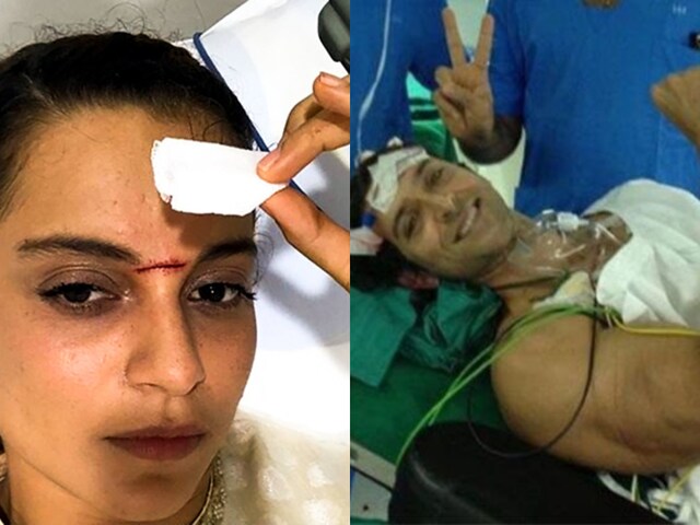 Kangana Ranaut and Hrithik Roshan got injured on the sets of Manikarnika and Bang Bang respectively.