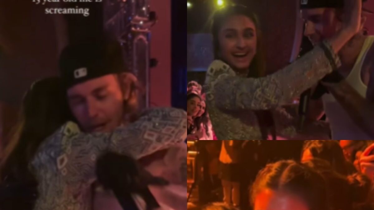 Justin Beiber Hugs Jaaved Jaaferi's Daughter Alaviaa At Anant And Radhika's Sangeet, Her Reaction Goes Viral