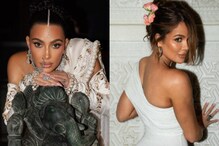 Kim Kardashian Poses With Lord Ganesha Idol, Khloe Wears Roses In Her Hair During Mumbai Visit; See Photos