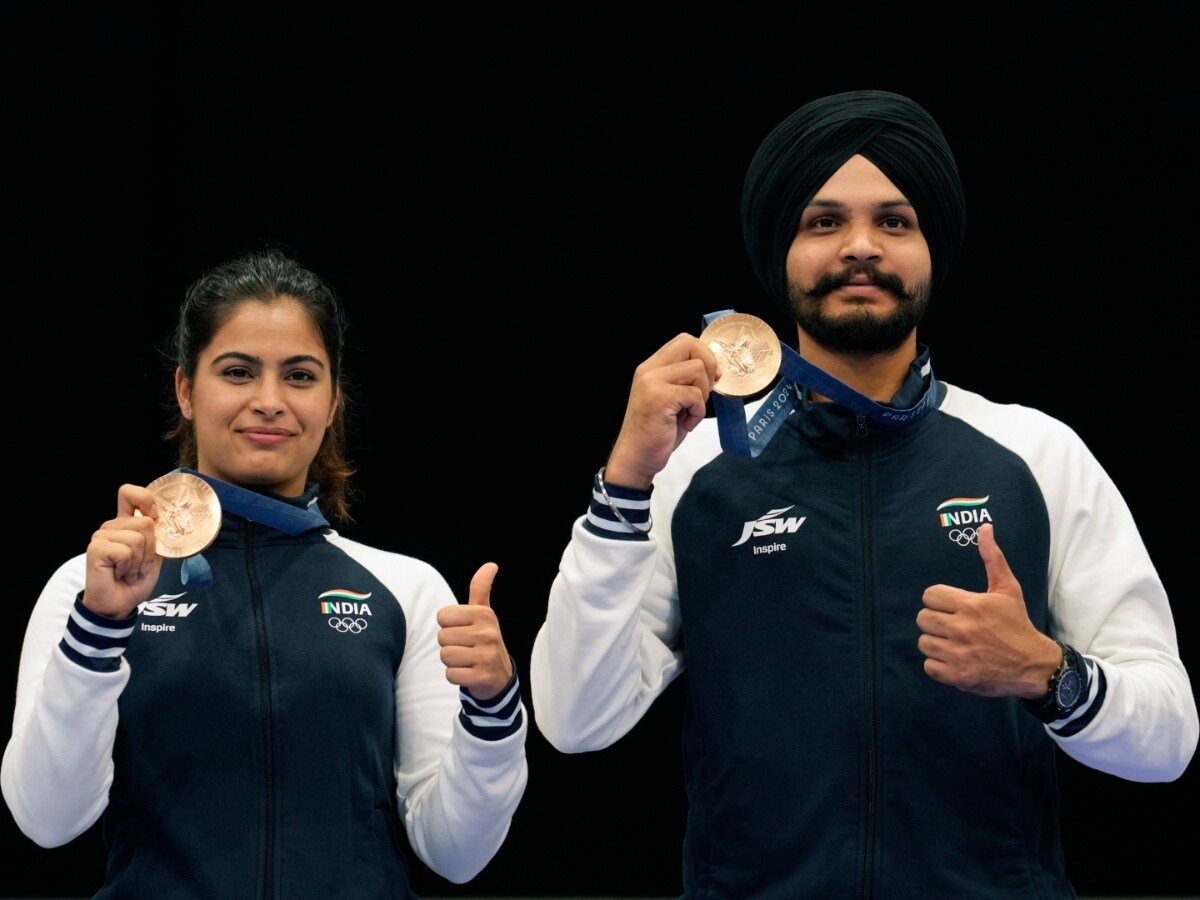 Paris Olympics 2024: Manu Bhaker Wins Another Bronze With Sarabjot Singh