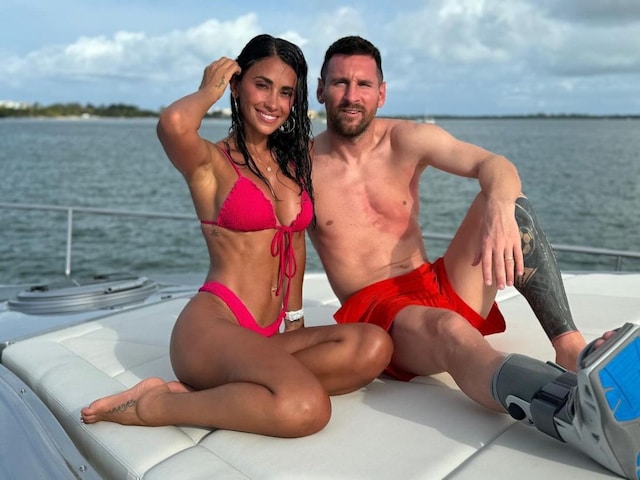 Antonela Roccuzzo and Lionel Messi (Instagram) 