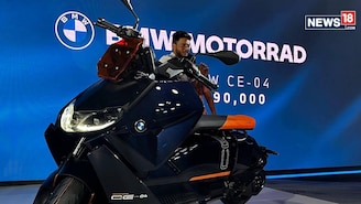BMW CE 04 Electric Scooter. (Photo: Shahrukh Shah/ News18)