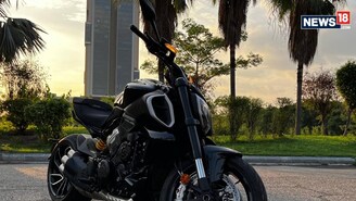 Ducati Diavel V4. (Photo: Shahrukh Shah/ News18) 