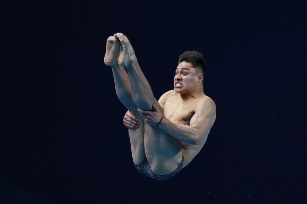 Osmar Olvera (Diving): He was the youngest member of Mexico’s diving team at Tokyo in 2020. The double silver medal winner at the World Championships in Fukuoka 2023 is to look out for at France this year. (Photo: AP) Osmar Olvera (Diving): He was the youngest member of Mexico’s diving team at Tokyo in 2020. The double silver medal winner at the World Championships in Fukuoka 2023 is to look out for at France this year. (Photo: AP)