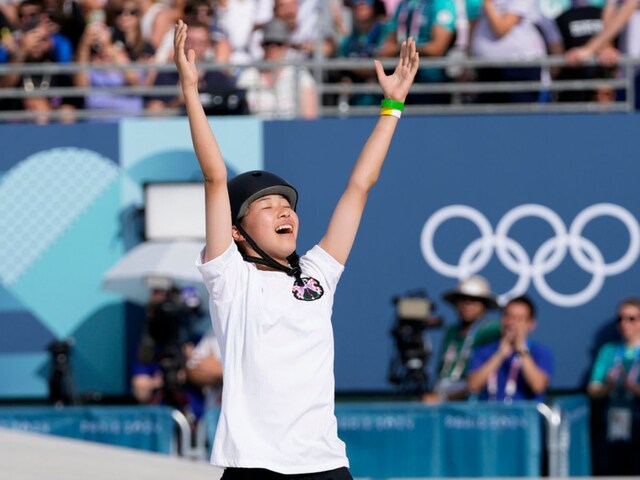 Paris Olympics 14yearold Coco Yoshizawa Wins Street Skateboard Gold