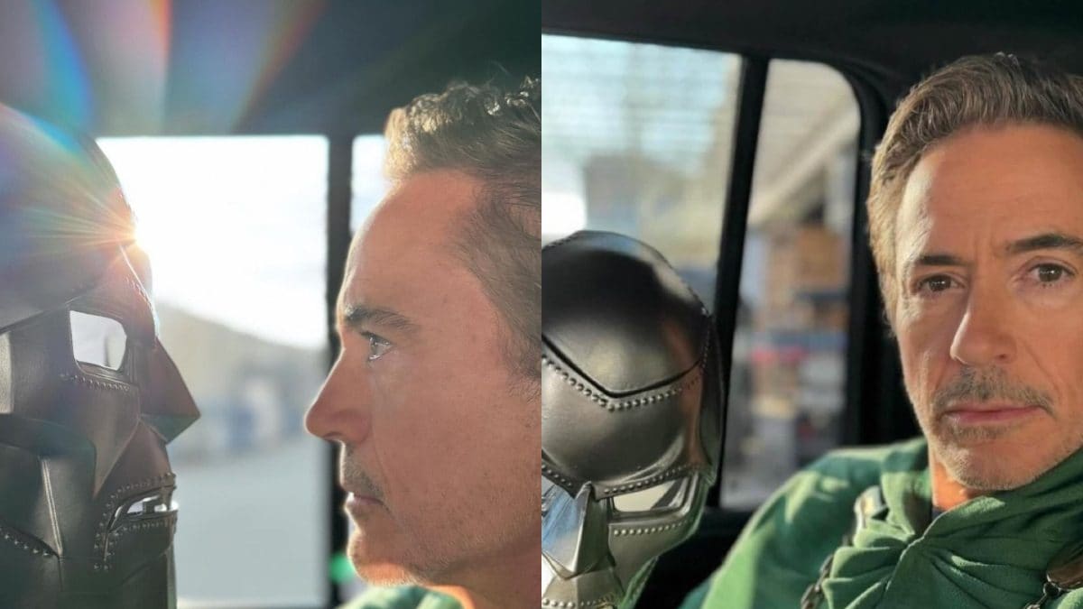 Robert Downey Jr REACTS To MCU Comeback, Poses With Doctor Doom Mask ...