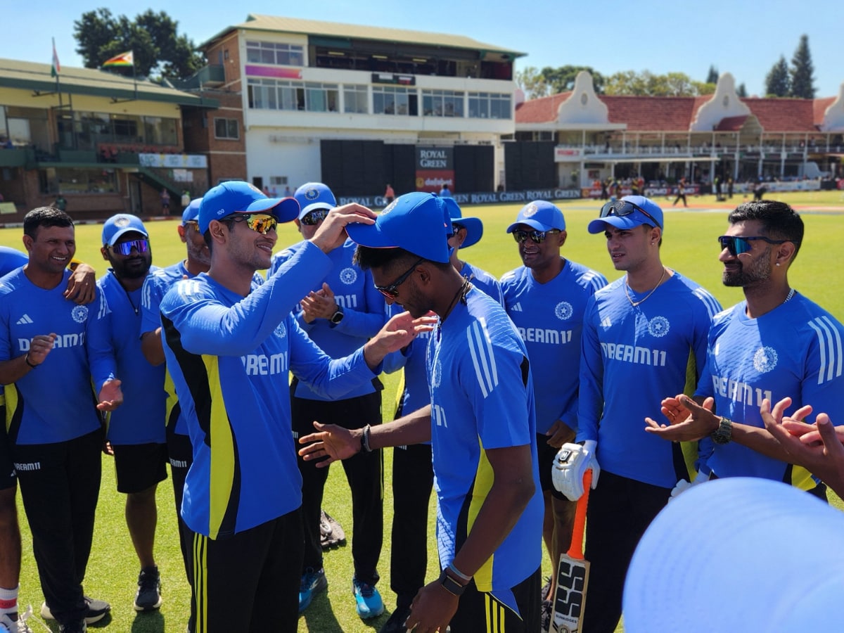 The Indian skipper, Shubman Gill won the toss and opted to bat first. He announced just one change with Sai Sudharshan making his debut. He came in place of Khaleel Ahmed. (Image: X/@BCCI) The Indian skipper, Shubman Gill won the toss and opted to bat first. He announced just one change with Sai Sudharshan making his debut. He came in place of Khaleel Ahmed. (Image: X/@BCCI)