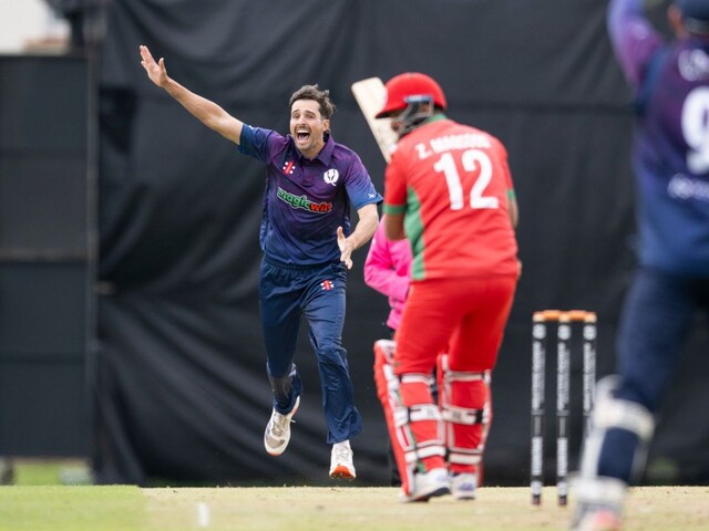 Scotland's Charlie Cassell makes a sensational ODI debut against Oman