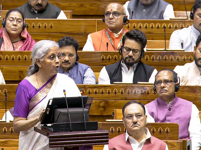 Finance Minister Nirmala Sitharaman presents the Union Budget 2024-25 in the Lok Sabha on July 23, 2024. (PTI)