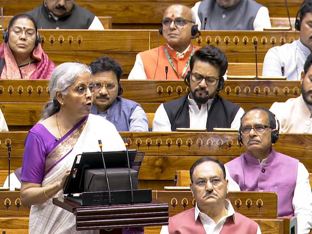Finance Minister Nirmala Sitharaman presents the Union Budget 2024-25 in the Lok Sabha on July 23, 2024. (PTI)