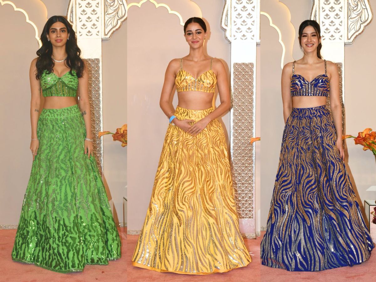 Besties Khushi Kapoor, Ananya Panday, and Shanaya Kapoor are all set to steal the show with their special performance at Anant, Radhika's wedding celebration. (Images: Viral Bhayani) Besties Khushi Kapoor, Ananya Panday, and Shanaya Kapoor are all set to steal the show with their special performance at Anant, Radhika's wedding celebration. (Images: Viral Bhayani)