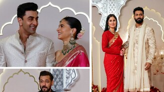 Ranbir-Alia, Vicky-Katrina, Shah Rukh Khan, Salman Khan And Others Attend The Extravaganza. Ranbir-Alia, Vicky-Katrina, Shah Rukh Khan, Salman Khan And Others Attend The Extravaganza.