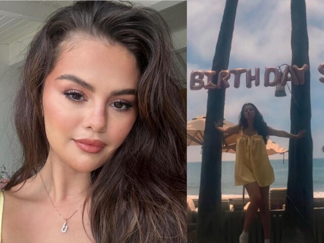 Selena Gomez flaunted a special necklace with the alphabet 'B'. (Photo Credits: Instagram)