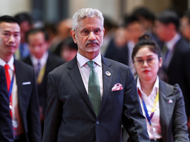 External Affairs Minister S Jaishankar attends the 57th ASEAN Foreign Ministers' Meeting at the  Convention Center, in Vientiane, Laos July 27, 2024. 