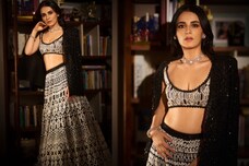 Radhikka Madan Looked All Things Chic In This Monochrome Outfit At Anant Ambani And Radhika Merchant's Sangeet