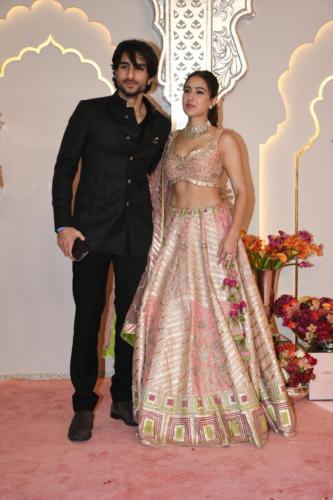 Sara Ali Khan and brother Ibrahim Khan also attend the wedding ceremony of Anant Ambani and Radhika Merchant in Mumbai. (Image: Viral Bhayani) Sara Ali Khan and brother Ibrahim Khan also attend the wedding ceremony of Anant Ambani and Radhika Merchant in Mumbai. (Image: Viral Bhayani)