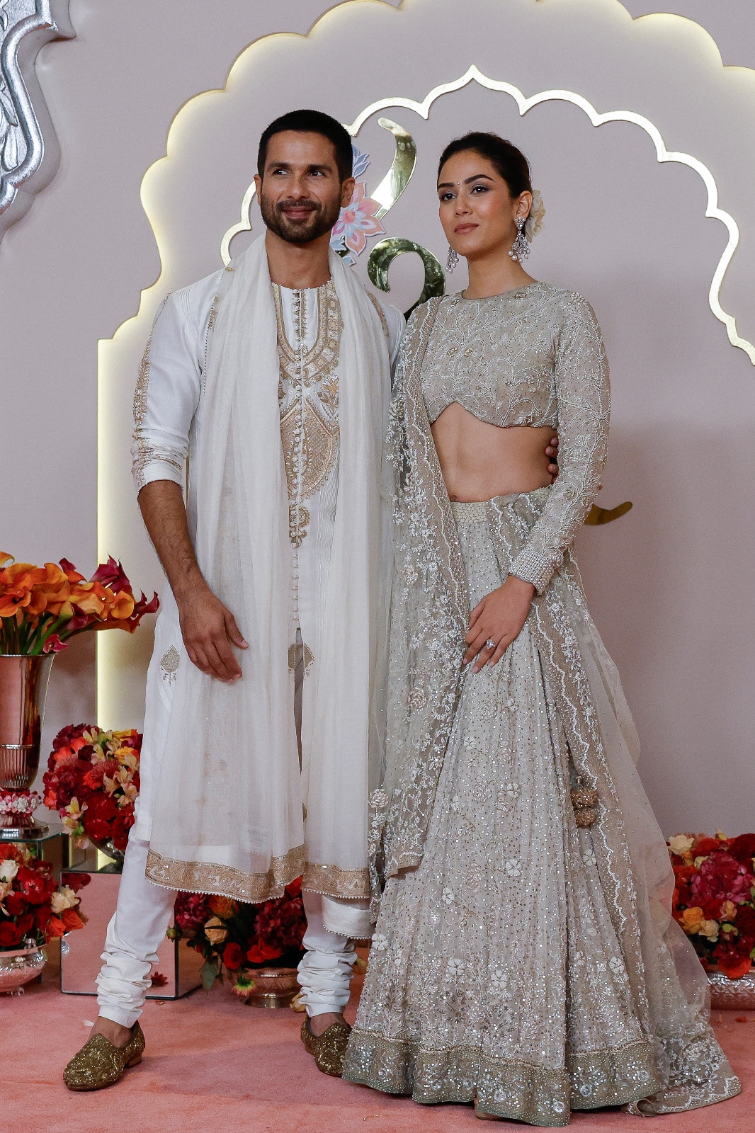 Shahid Kapoor and his wife Mira Rajput make a stylish entry in elegant white and grey fits. One of the best-dressed couple present there for sure! (Image: Reuters) Shahid Kapoor and his wife Mira Rajput make a stylish entry in elegant white and grey fits. One of the best-dressed couple present there for sure! (Image: Reuters)