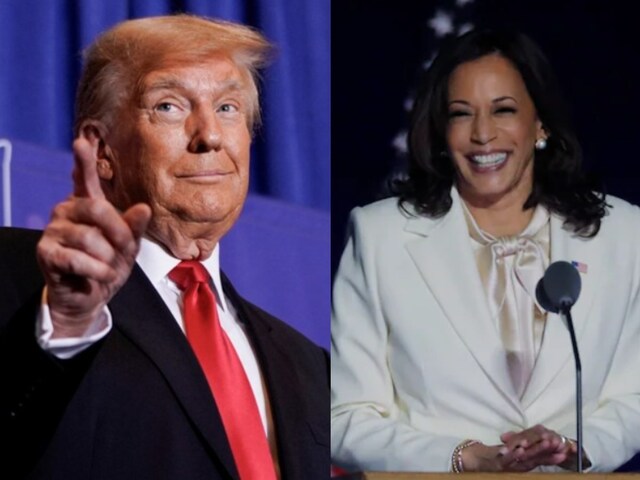 Former US President Donald Trump (L), US Vice President Kamala Harris (R)
(File Photo)