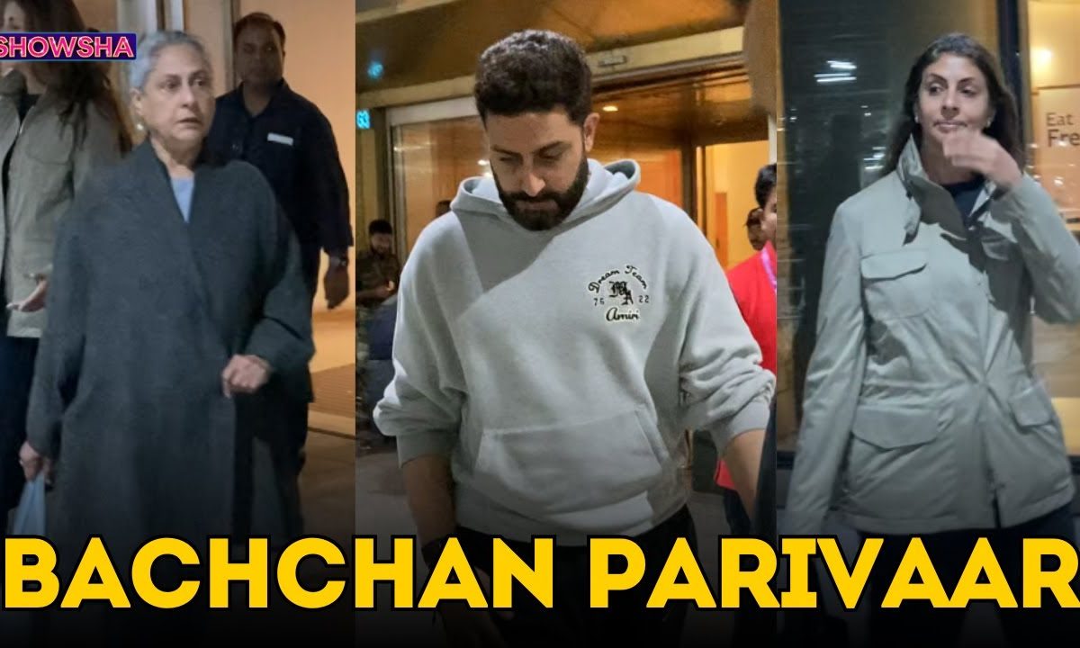 Abhishek Bachchan, Jaya Bachchan & Shweta Nanda Avoid Paps As They Return To Mumbai