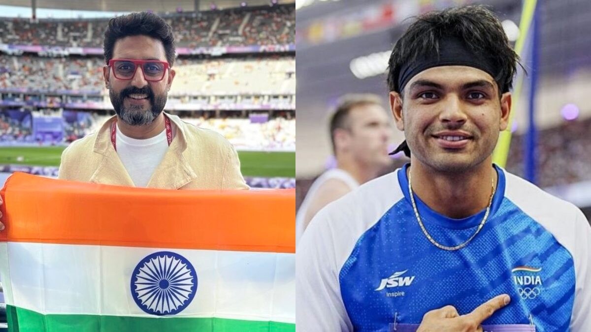 Abhishek Bachchan Hugs Neeraj Chopra After His Silver Medal Win At 2024
