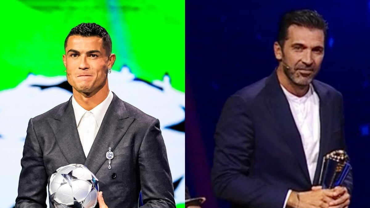 UEFA Bestows Cristiano Ronaldo With All-Time Top Scorer Award, Gianluigi Buffon Presented President’s Award – News18 UEFA Bestows Cristiano Ronaldo With All-Time Top Scorer Award, Gianluigi Buffon Presented President’s Award – News18