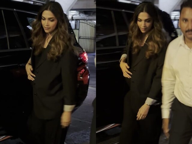 Mom-to-be Deepika Padukone steps out with Ranveer Singh's family.