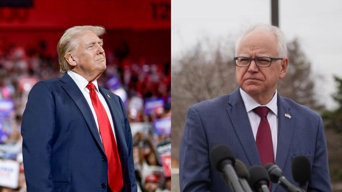Trump Now Claims Tim Walz 'Let Minnesota Burn' During George Floyd Protests, Despite Praising Him in 2020