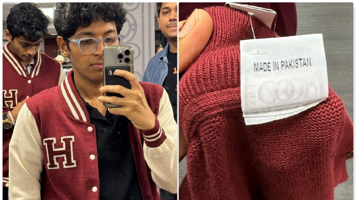 Indian YouTuber Shocked To Find ‘Made In Pakistan’ Harvard University Jacket Worth Rs 12,000 In Institution’s Merch Store – News18 Indian YouTuber Shocked To Find ‘Made In Pakistan’ Harvard University Jacket Worth Rs 12,000 In Institution’s Merch Store – News18