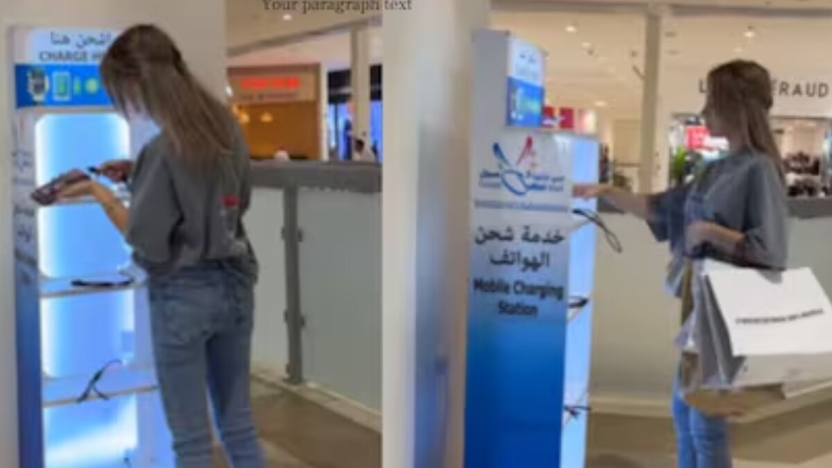 Woman Leaves Phone At Dubai Mall’s Open Charging Point And No One Steals It. Internet Reacts